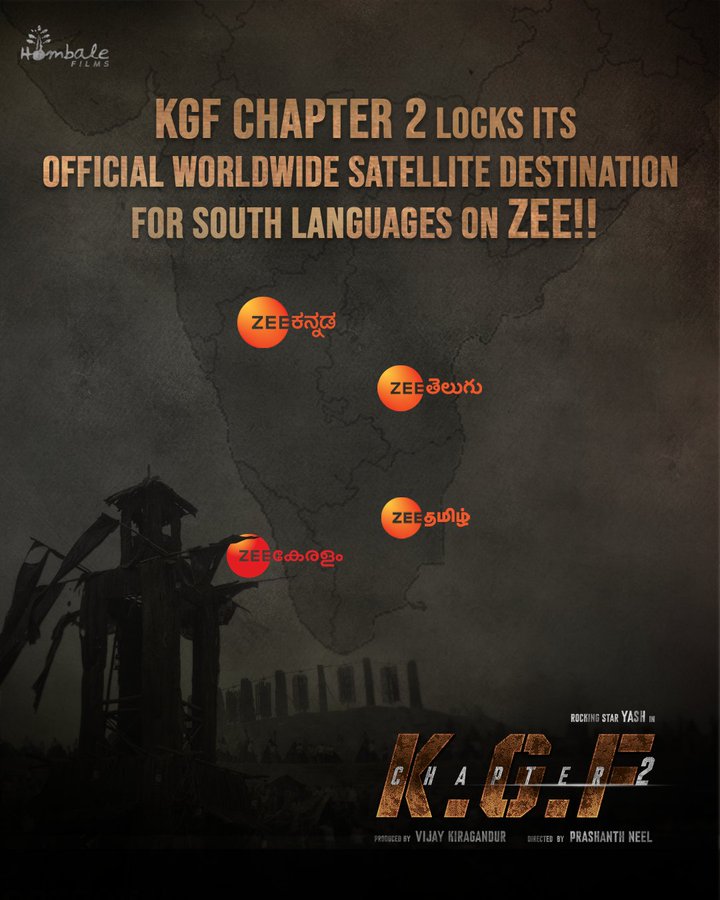 You are currently viewing Zee TV network bags the satellite rights of Kannada star Yash’s much-awaited film ‘KGF: Chapter 2’